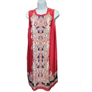 Apt. 9 Red and Navy Paisley Dress